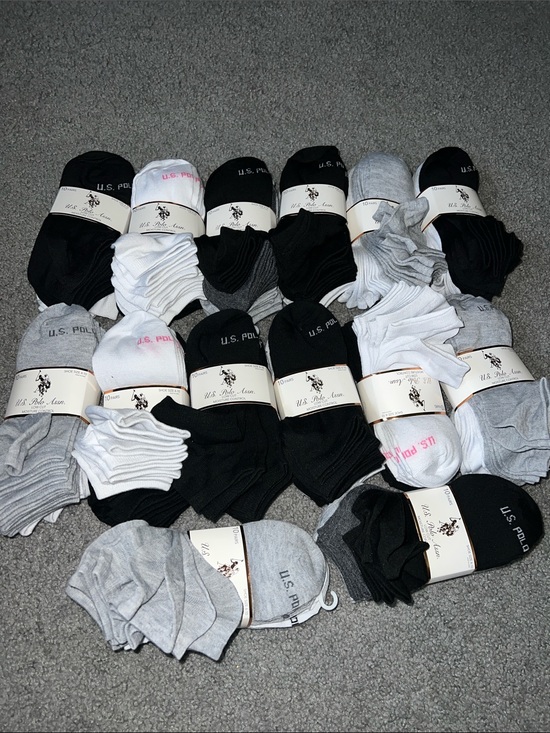 U.S. Polo Assn. Other - U.S. Polo Assn. Women’s Socks - Black, White & Gray Ankle Socks Lot of 14